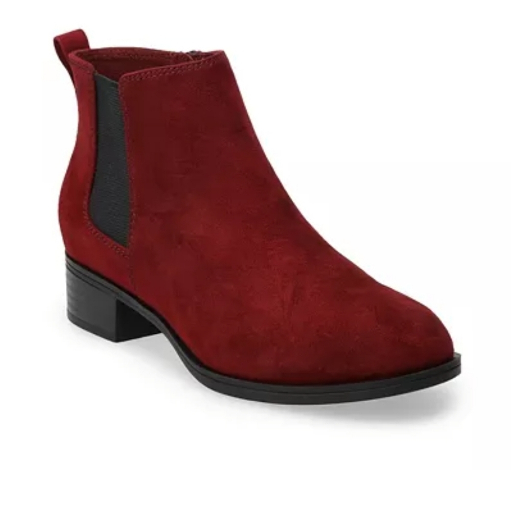 New SO Averyy Women's Ankle Boots burgandy sz 5.5